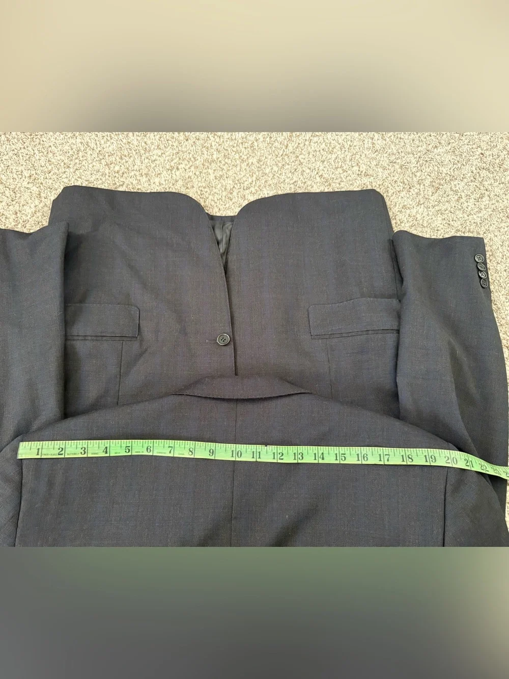Canali Gray, Blue Blazer Coat Made In Italy 100% Wool Size EU 54 (US 44)
